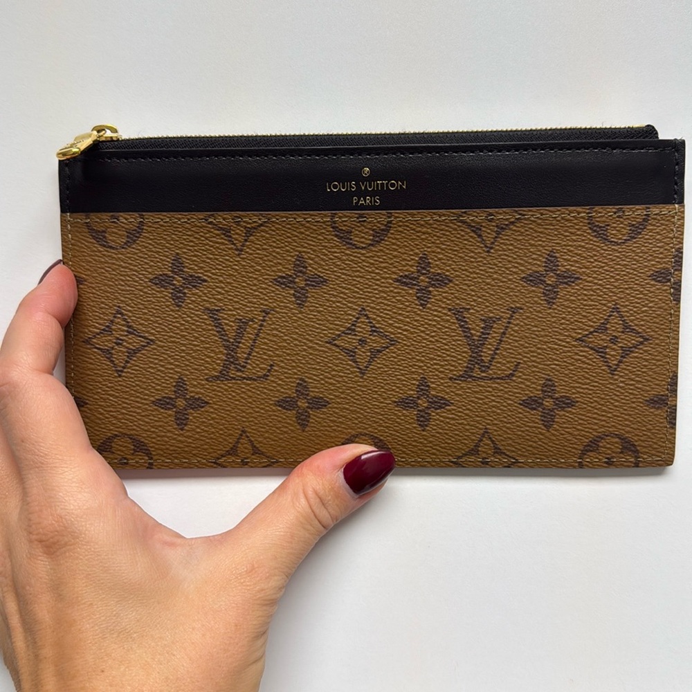 Louis Vuitton reversed monogram slim purse